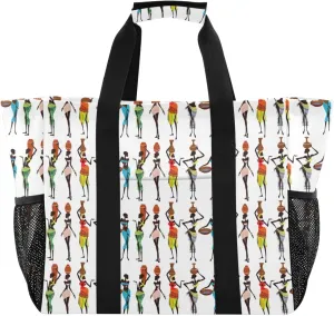 Foldable Grocery Reusable Tote Grocery Bag, Travel Canvas Shoulder Bags, Large Casual Laundry Pool Beach Bag