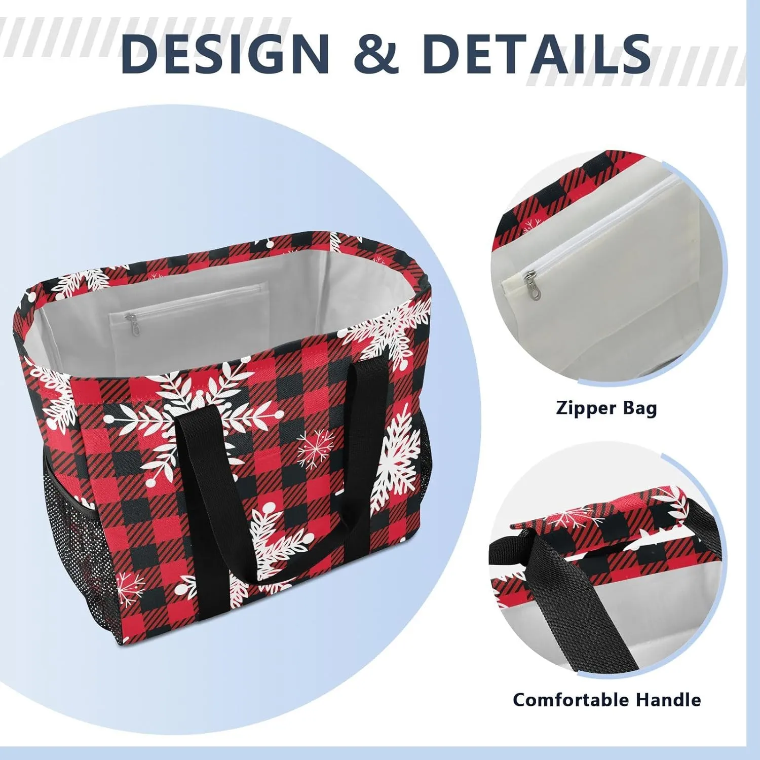 Foldable Grocery Reusable Tote Grocery Bag, Travel Canvas Shoulder Bags, Large Casual Laundry Pool Beach Bag