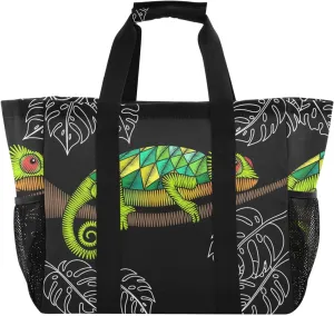 Foldable Grocery Reusable Tote Grocery Bag, Travel Canvas Shoulder Bags, Large Casual Laundry Pool Beach Bag