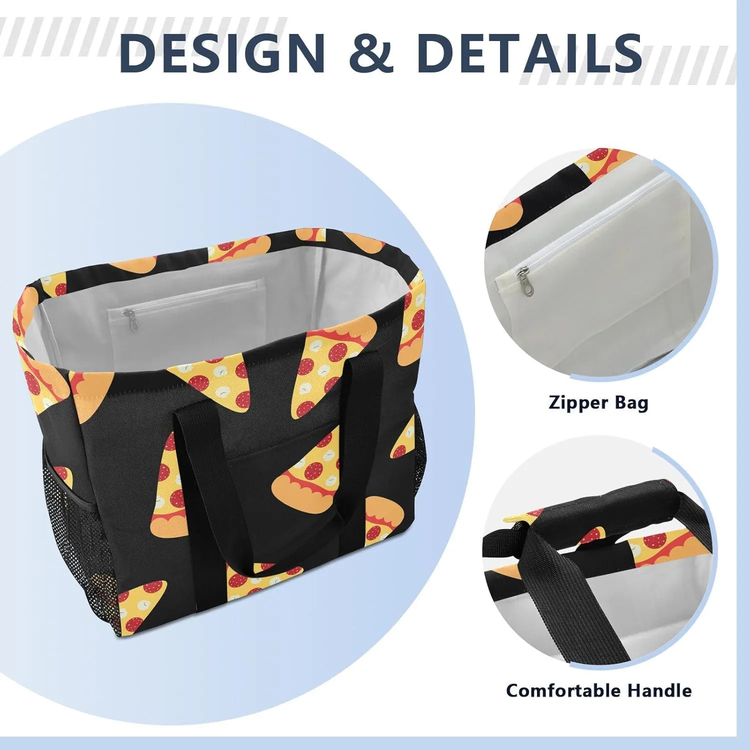 Foldable Grocery Reusable Tote Grocery Bag, Travel Canvas Shoulder Bags, Large Casual Laundry Pool Beach Bag