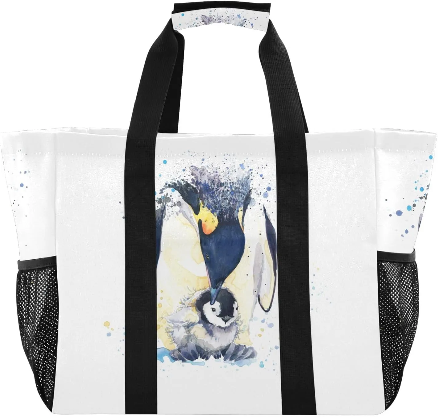 Foldable Grocery Reusable Tote Grocery Bag, Travel Canvas Shoulder Bags, Large Casual Laundry Pool Beach Bag