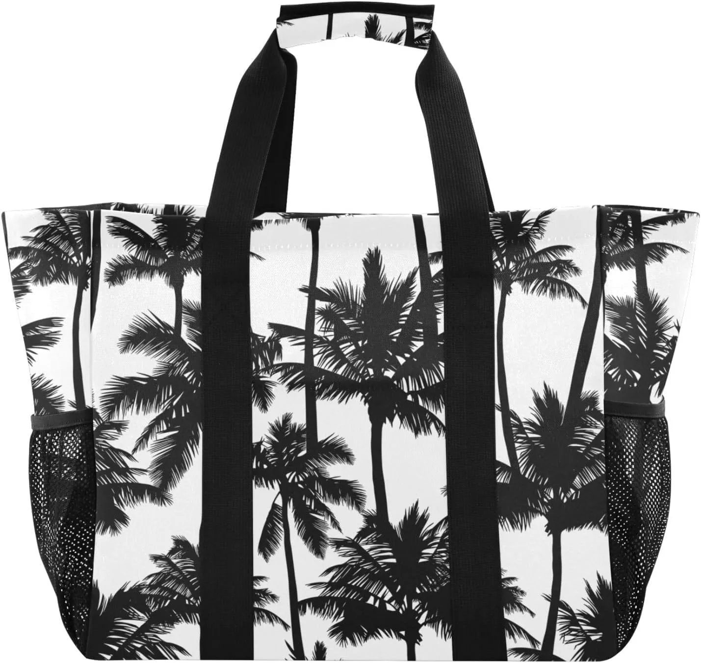 Foldable Grocery Reusable Tote Grocery Bag, Travel Canvas Shoulder Bags, Large Casual Laundry Pool Beach Bag
