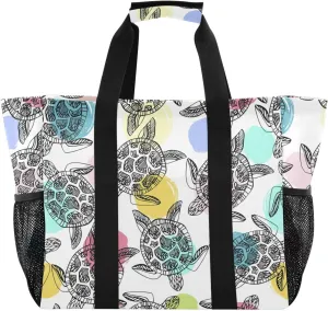 Foldable Grocery Reusable Tote Grocery Bag, Travel Canvas Shoulder Bags, Large Casual Laundry Pool Beach Bag