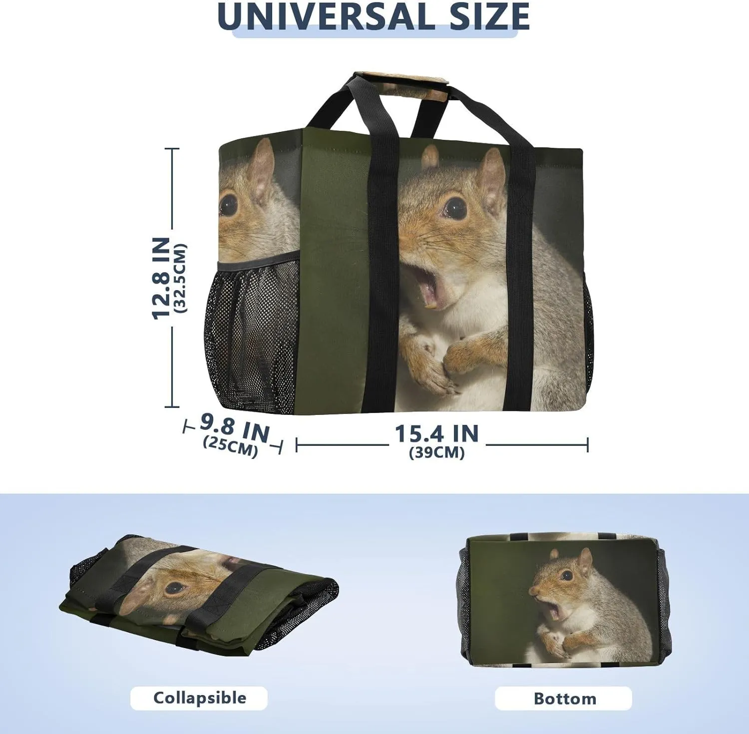 Foldable Grocery Reusable Tote Grocery Bag, Travel Canvas Shoulder Bags, Large Casual Laundry Pool Beach Bag