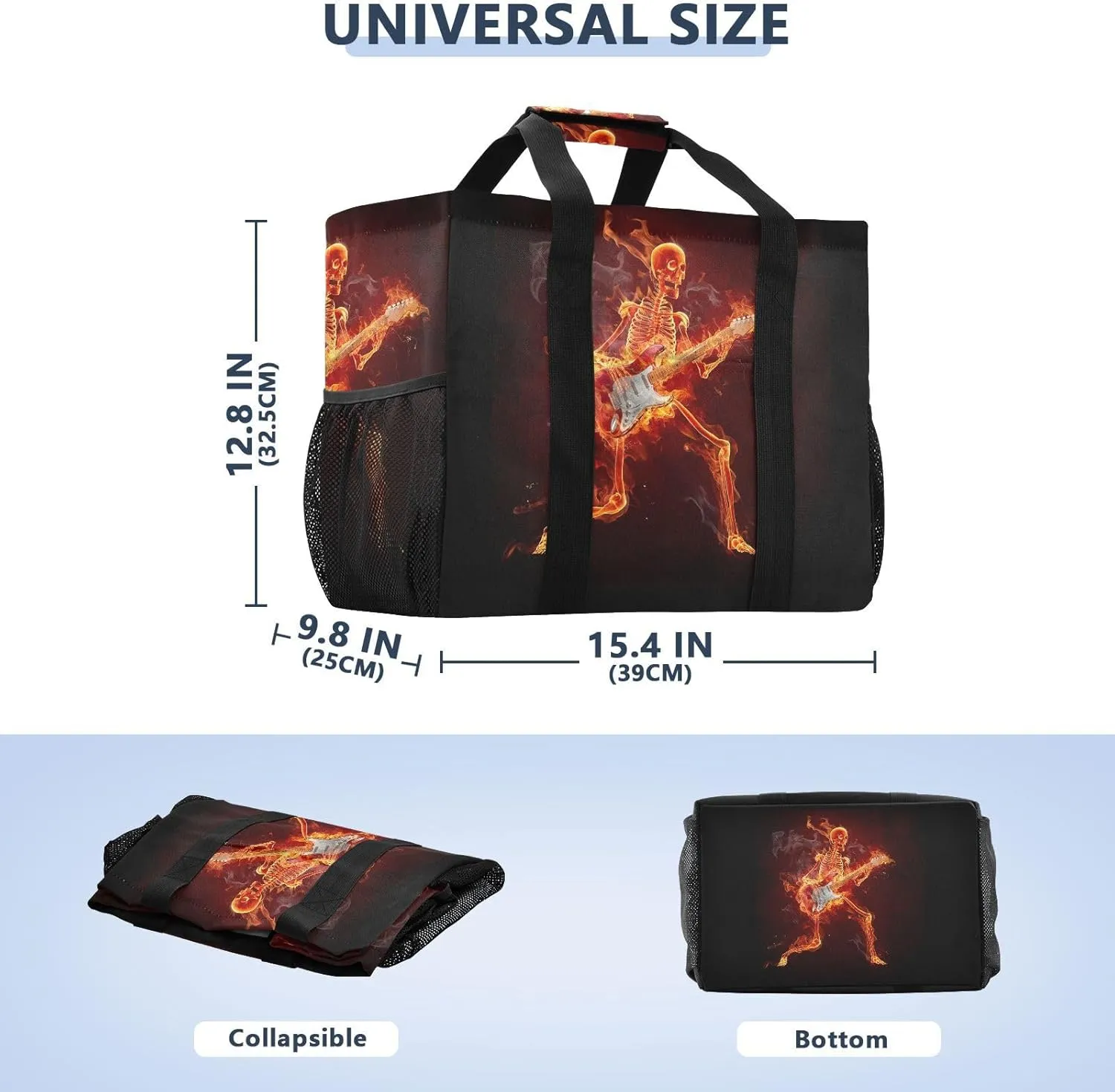 Foldable Grocery Reusable Tote Grocery Bag, Travel Canvas Shoulder Bags, Large Casual Laundry Pool Beach Bag