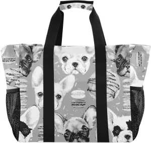 Foldable Grocery Reusable Tote Grocery Bag, Travel Canvas Shoulder Bags, Large Casual Laundry Pool Beach Bag