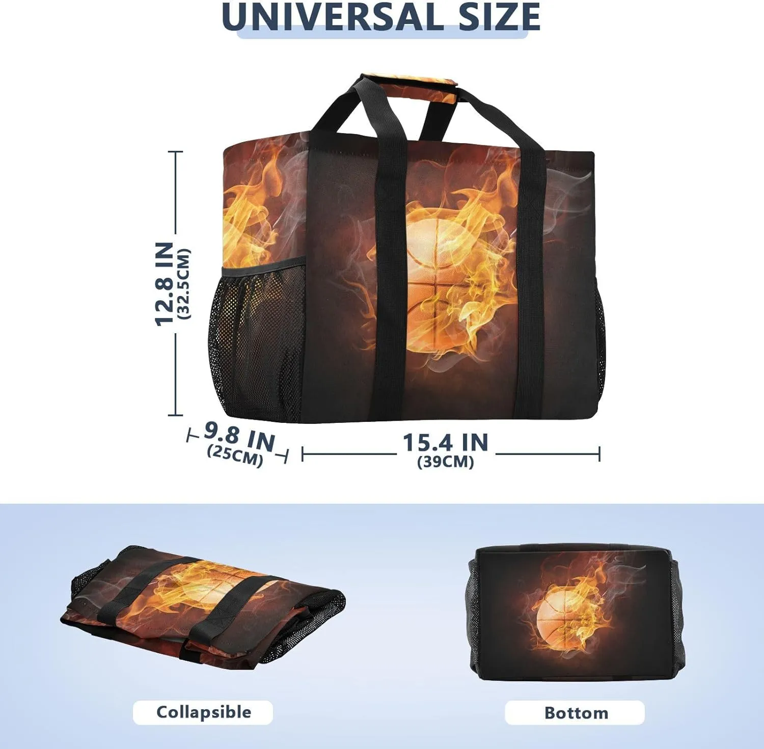 Foldable Grocery Reusable Tote Grocery Bag, Travel Canvas Shoulder Bags, Large Casual Laundry Pool Beach Bag