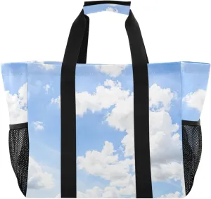 Foldable Grocery Reusable Tote Grocery Bag, Travel Canvas Shoulder Bags, Large Casual Laundry Pool Beach Bag