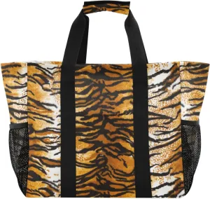 Foldable Grocery Reusable Tote Grocery Bag, Travel Canvas Shoulder Bags, Large Casual Laundry Pool Beach Bag