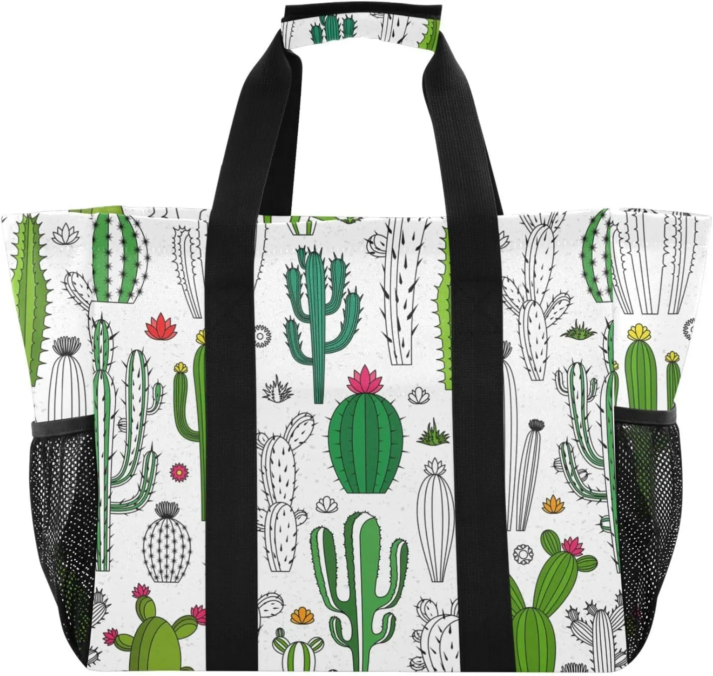Foldable Grocery Reusable Tote Grocery Bag, Travel Canvas Shoulder Bags, Large Casual Laundry Pool Beach Bag