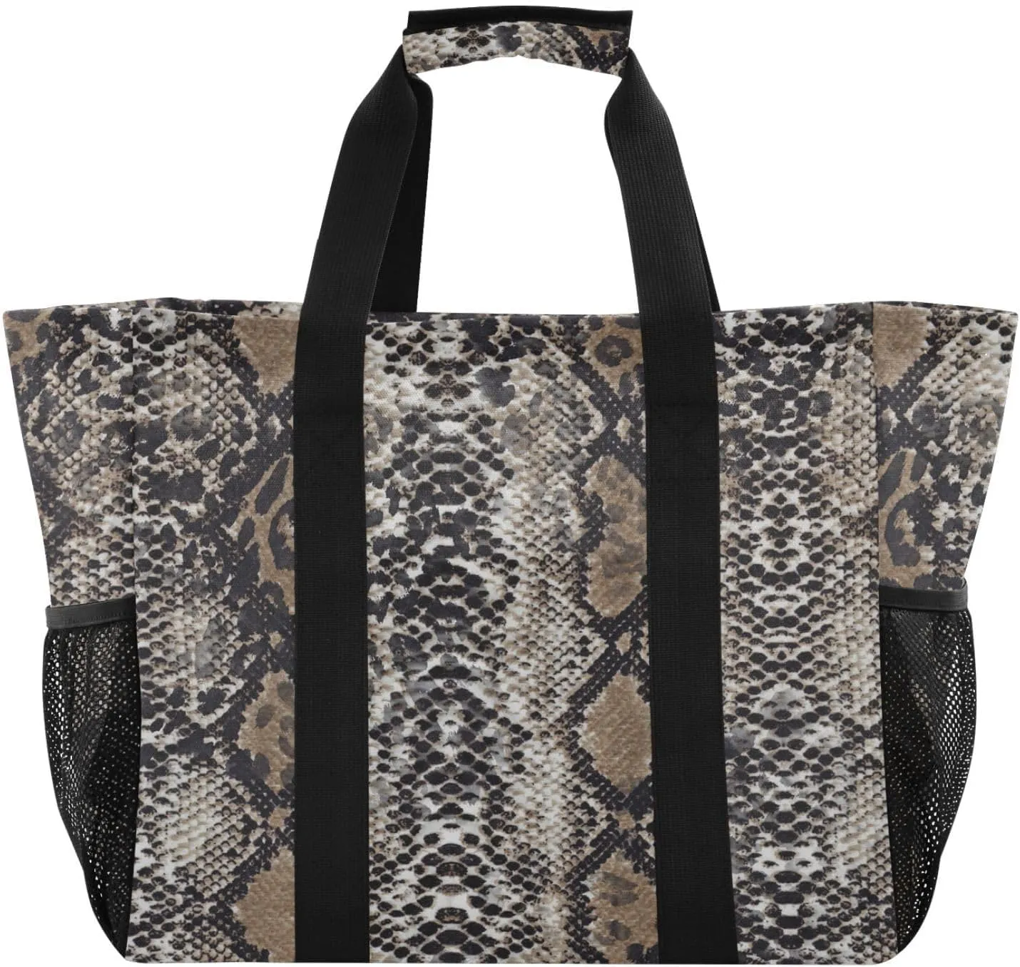 Foldable Grocery Reusable Tote Grocery Bag, Travel Canvas Shoulder Bags, Large Casual Laundry Pool Beach Bag
