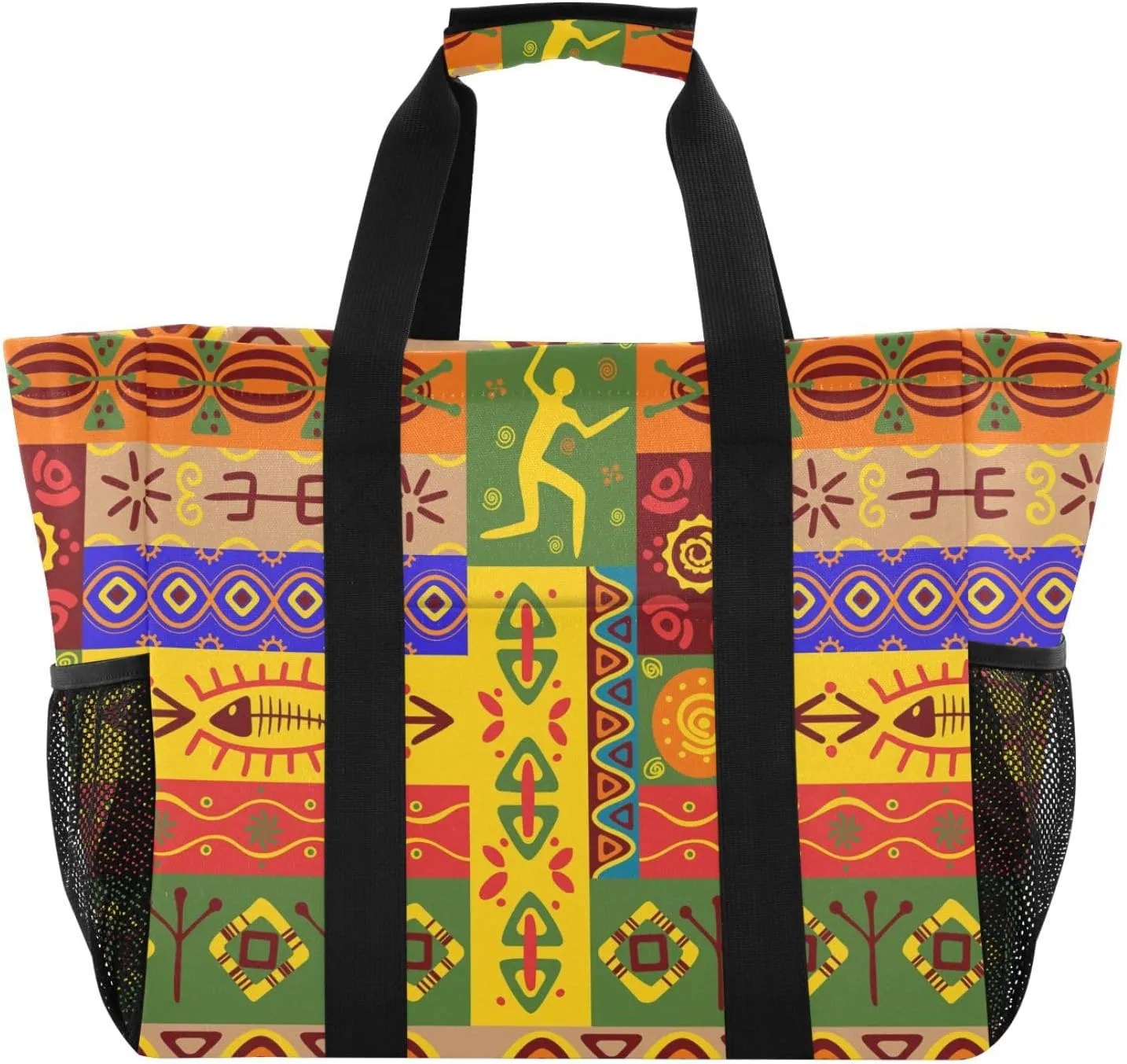 Foldable Grocery Reusable Tote Grocery Bag, Travel Canvas Shoulder Bags, Large Casual Laundry Pool Beach Bag