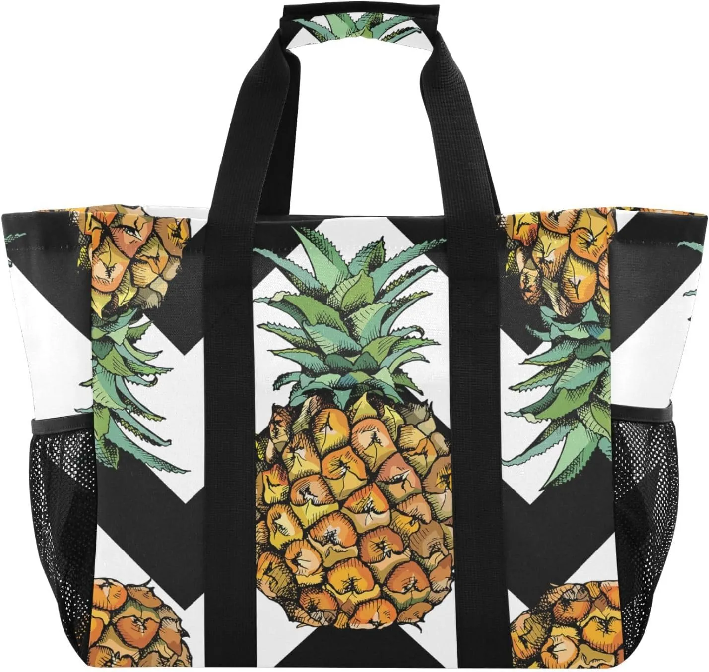 Foldable Grocery Reusable Tote Grocery Bag, Travel Canvas Shoulder Bags, Large Casual Laundry Pool Beach Bag