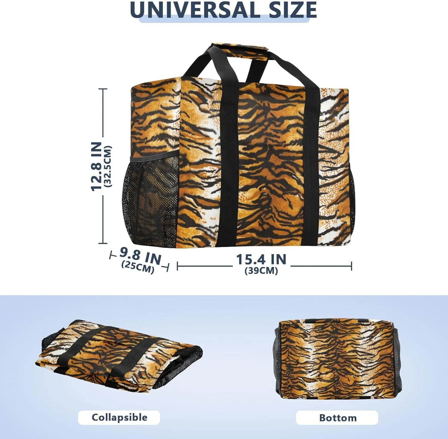 Foldable Grocery Reusable Tote Grocery Bag, Travel Canvas Shoulder Bags, Large Casual Laundry Pool Beach Bag