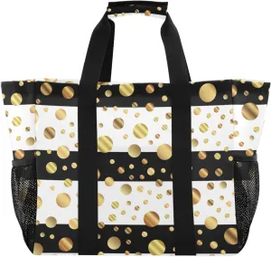 Foldable Grocery Reusable Tote Grocery Bag, Travel Canvas Shoulder Bags, Large Casual Laundry Pool Beach Bag