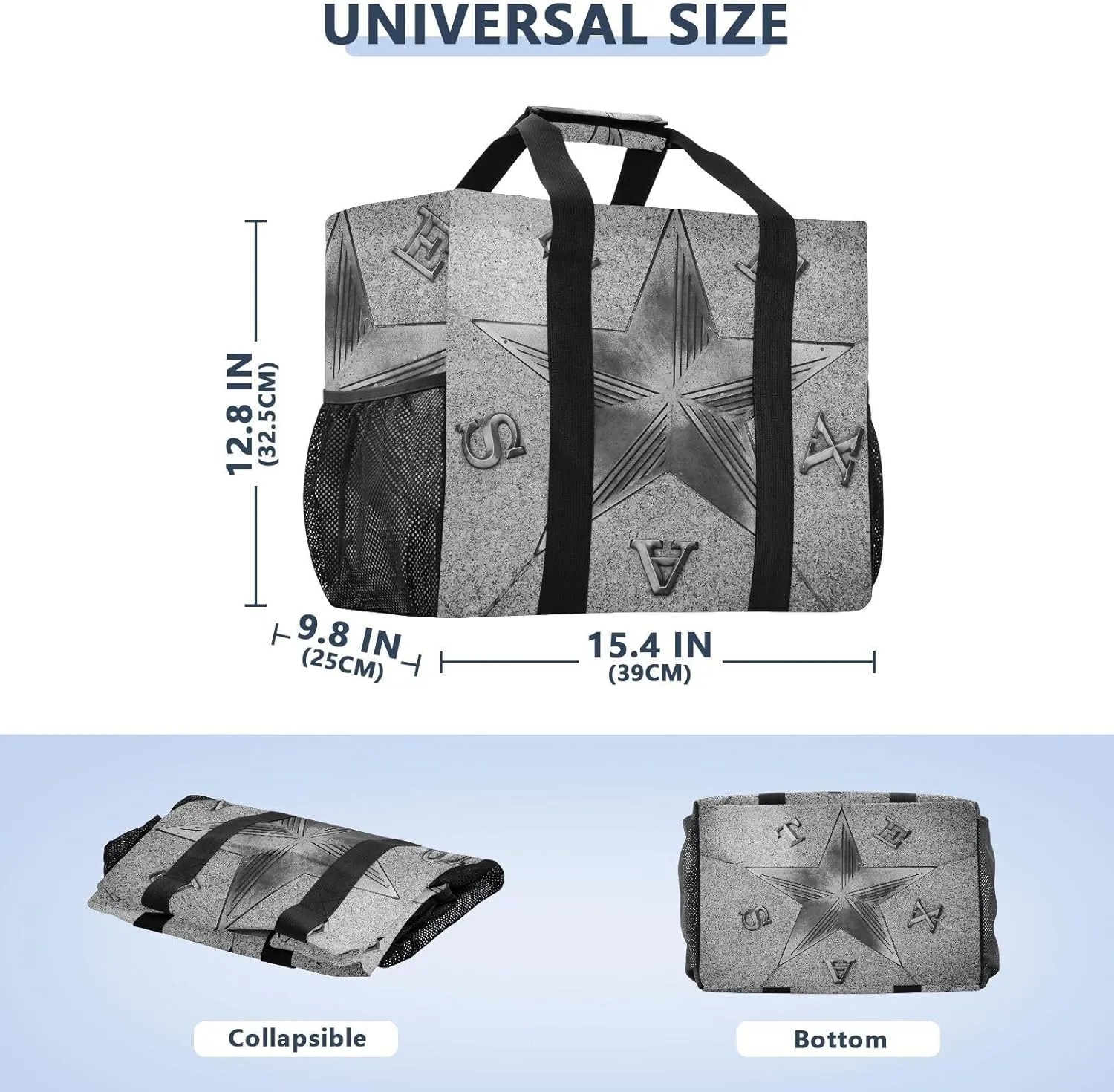 Foldable Grocery Reusable Tote Grocery Bag, Travel Canvas Shoulder Bags, Large Casual Laundry Pool Beach Bag