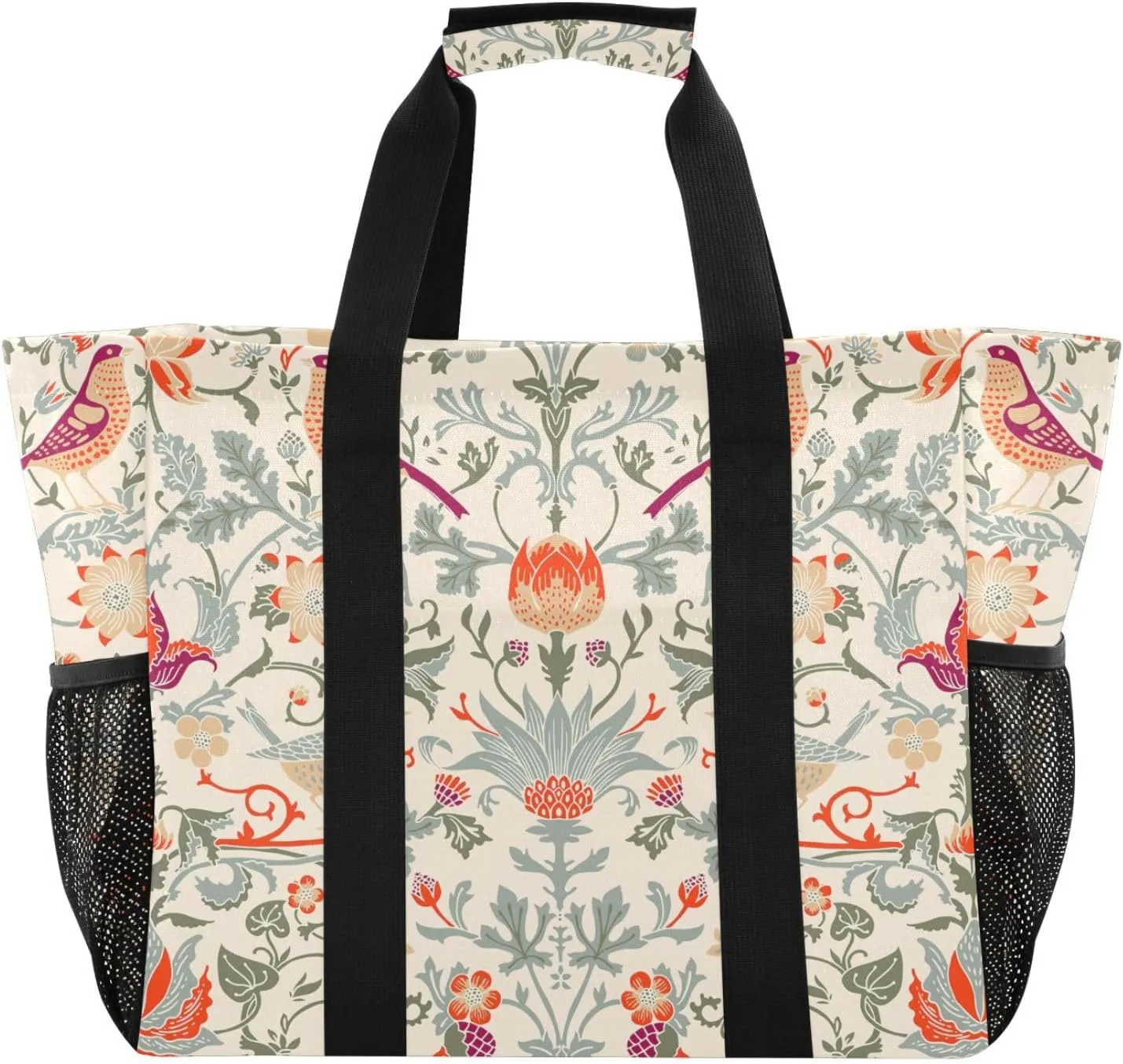 Foldable Grocery Reusable Tote Grocery Bag, Travel Canvas Shoulder Bags, Large Casual Laundry Pool Beach Bag