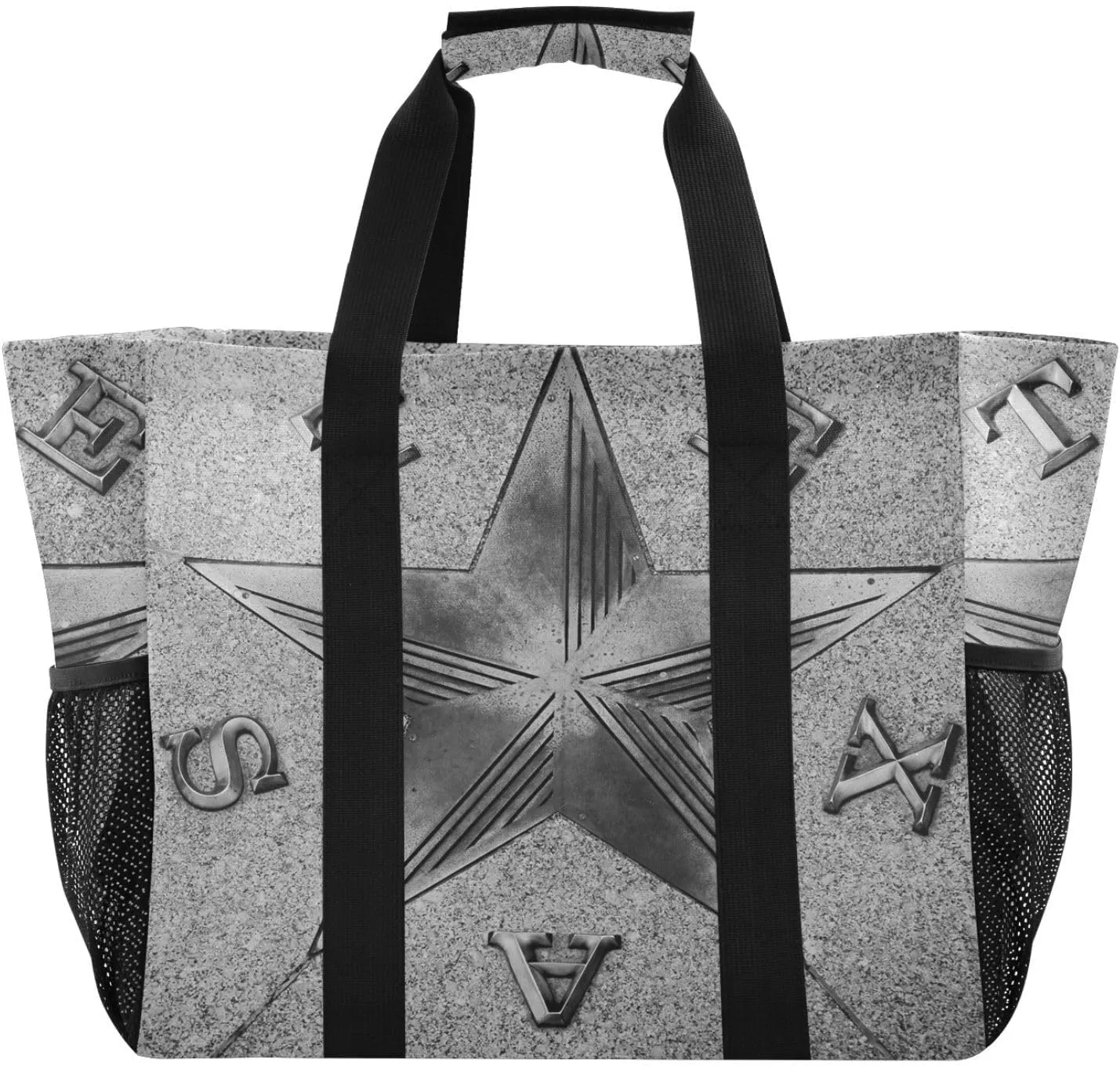 Foldable Grocery Reusable Tote Grocery Bag, Travel Canvas Shoulder Bags, Large Casual Laundry Pool Beach Bag