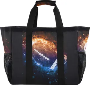 Foldable Grocery Reusable Tote Grocery Bag, Travel Canvas Shoulder Bags, Large Casual Laundry Pool Beach Bag