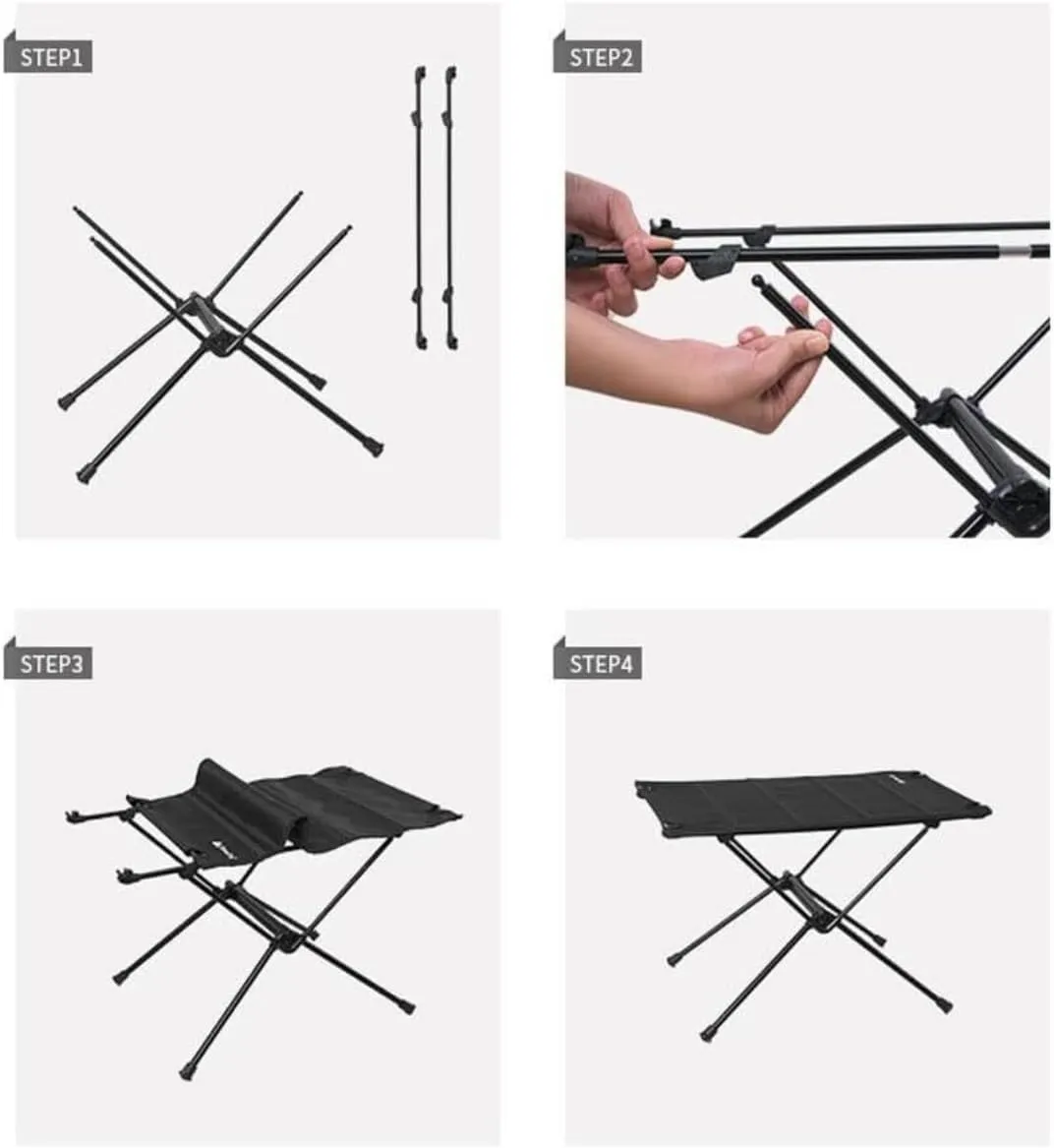 Folding Table Camping Table Picnic Table Camping Folding Table Lightweight Folding Fabric Table Aluminum Parallel Bars Camping Picnic Table Foldable Table Portable Outdoor Table, 60*39*39cm