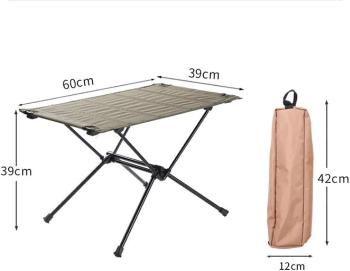 Folding Table Camping Table Picnic Table Camping Folding Table Lightweight Folding Fabric Table Aluminum Parallel Bars Camping Picnic Table Foldable Table Portable Outdoor Table, 60*39*39cm
