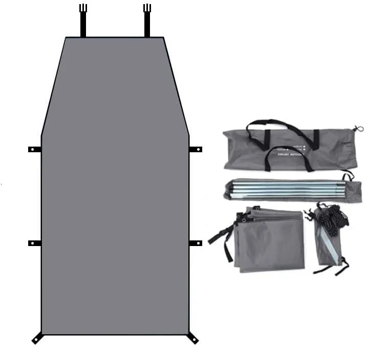 for BYD Atto 3/Dolphin/Han/Seal/Seal U/Tang/Destroyer 05 Camping Tarpaulin Car Awning Waterproof Hammock Rainproof Sunshade Rainproof Awning Outdoor,B Grey-M