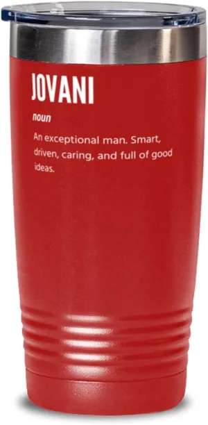 For Jovani Definition, Coffee Tumbler 20oz, Red