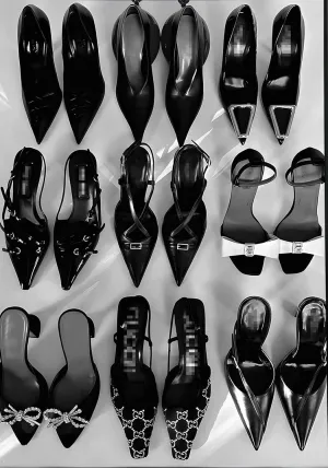 Funky Luxury Fashion Wall Art-Fashion Brand High Heels Poster For Luxury Woman Room Decor-Trendy Aesthetic Canvas Prints Pictures For Girl Laundry Dorm Decor Gift
