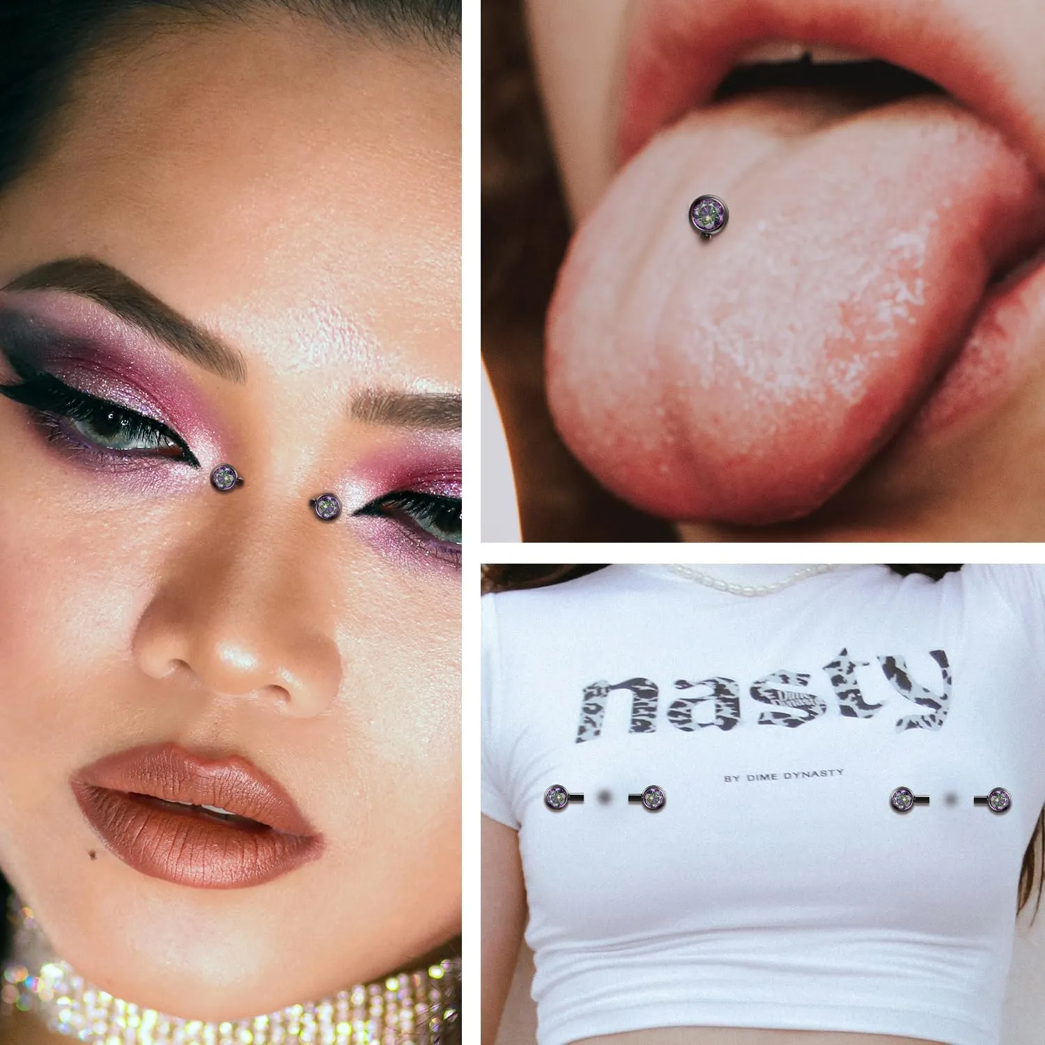 FUNLMO 1 Pair 14G Nipple Rings Flat Back Nipple Piercing Jewelry G23 Titanium Nipple Jewelry Internally Threaded Nipple Barbell Tongue Bridge Piercing Jewelry for Women