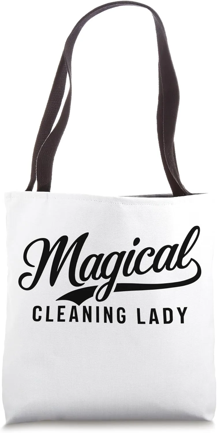 Funny Magical Cleaning Lady Mood Tote Bag