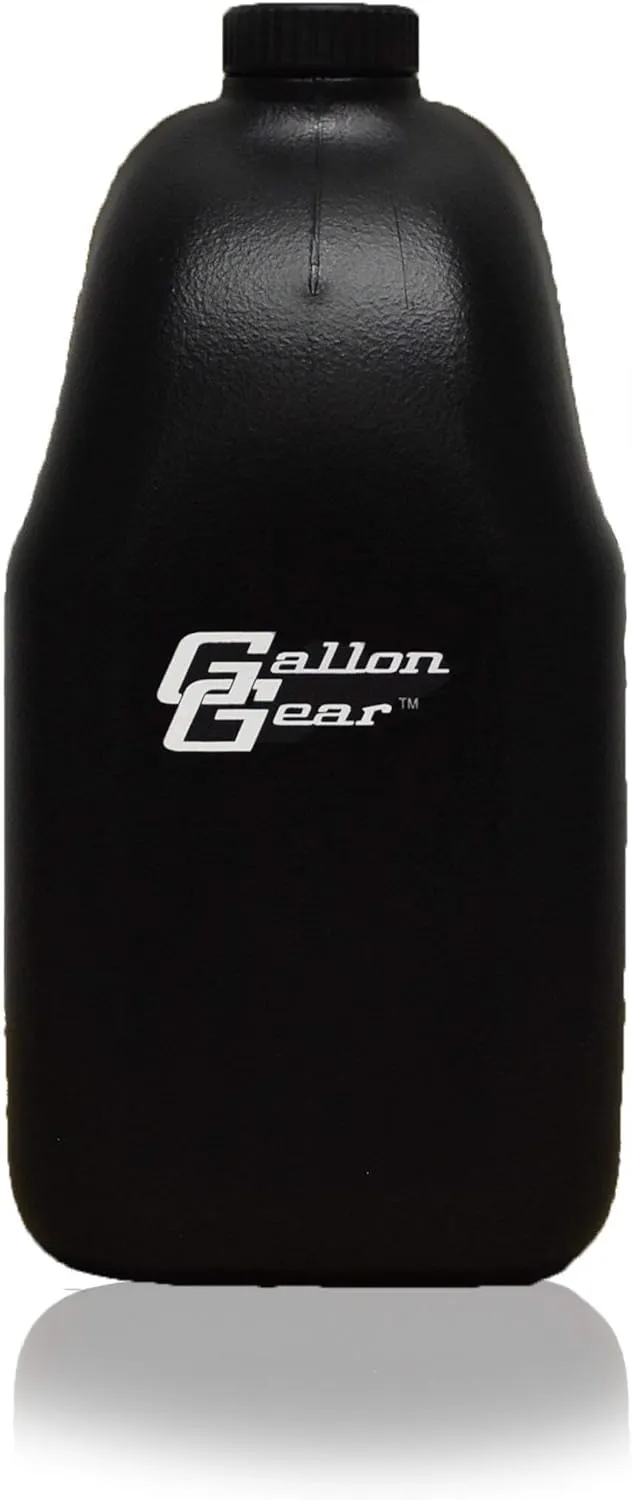 Gallon Gear Half-Gallon Large Water Bottle - BPA Free Plastic, Reusable Water Jug - Hydration Water Bottle for Men and Women - Gym, Sports, Training & Fitness (Black)