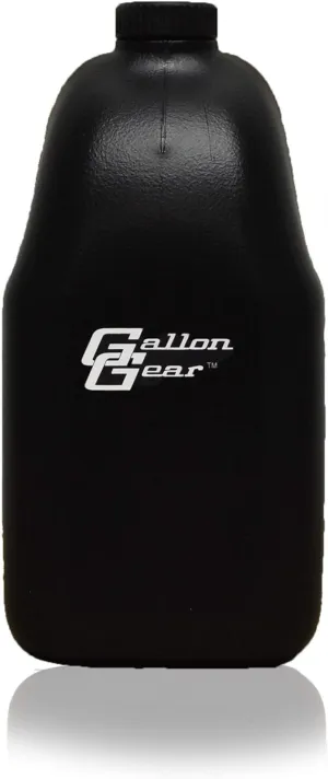 Gallon Gear Half-Gallon Large Water Bottle - BPA Free Plastic, Reusable Water Jug - Hydration Water Bottle for Men and Women - Gym, Sports, Training & Fitness (Black)