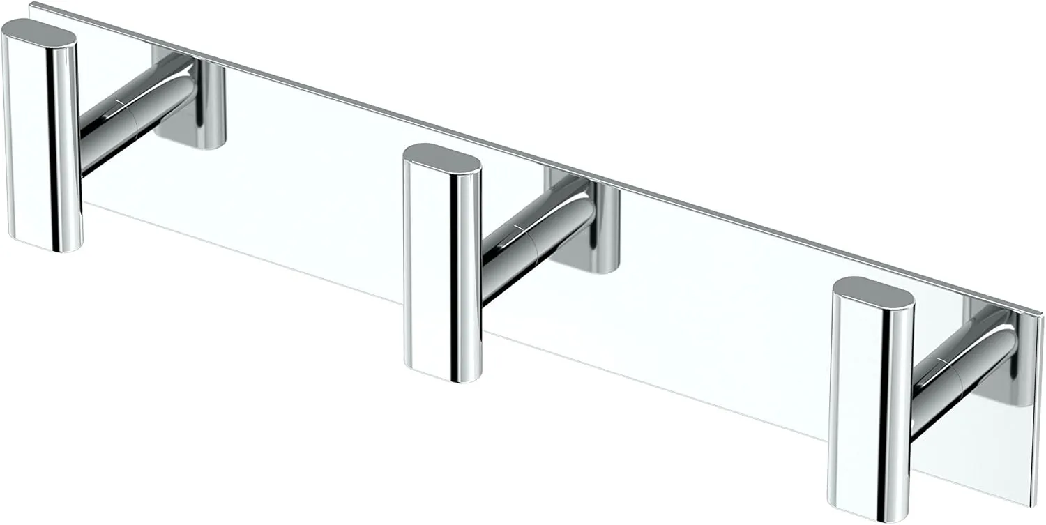 Gatco 1287 Elevate, Triple All Modern Décor Hook, Chrome | Wall Mounted 11" W 3-Hook Rack