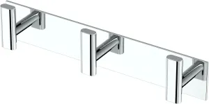 Gatco 1287 Elevate, Triple All Modern Décor Hook, Chrome | Wall Mounted 11" W 3-Hook Rack