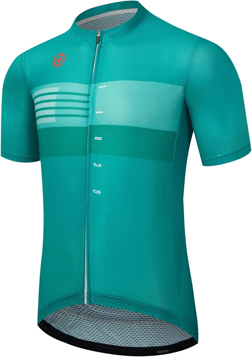 GCRFL Men's Cycling Jersey with 3 1 Zipper Pockets Short Sleeves Biking Bike Jersey Cycling Shirt Breathable Mesh Fabric
