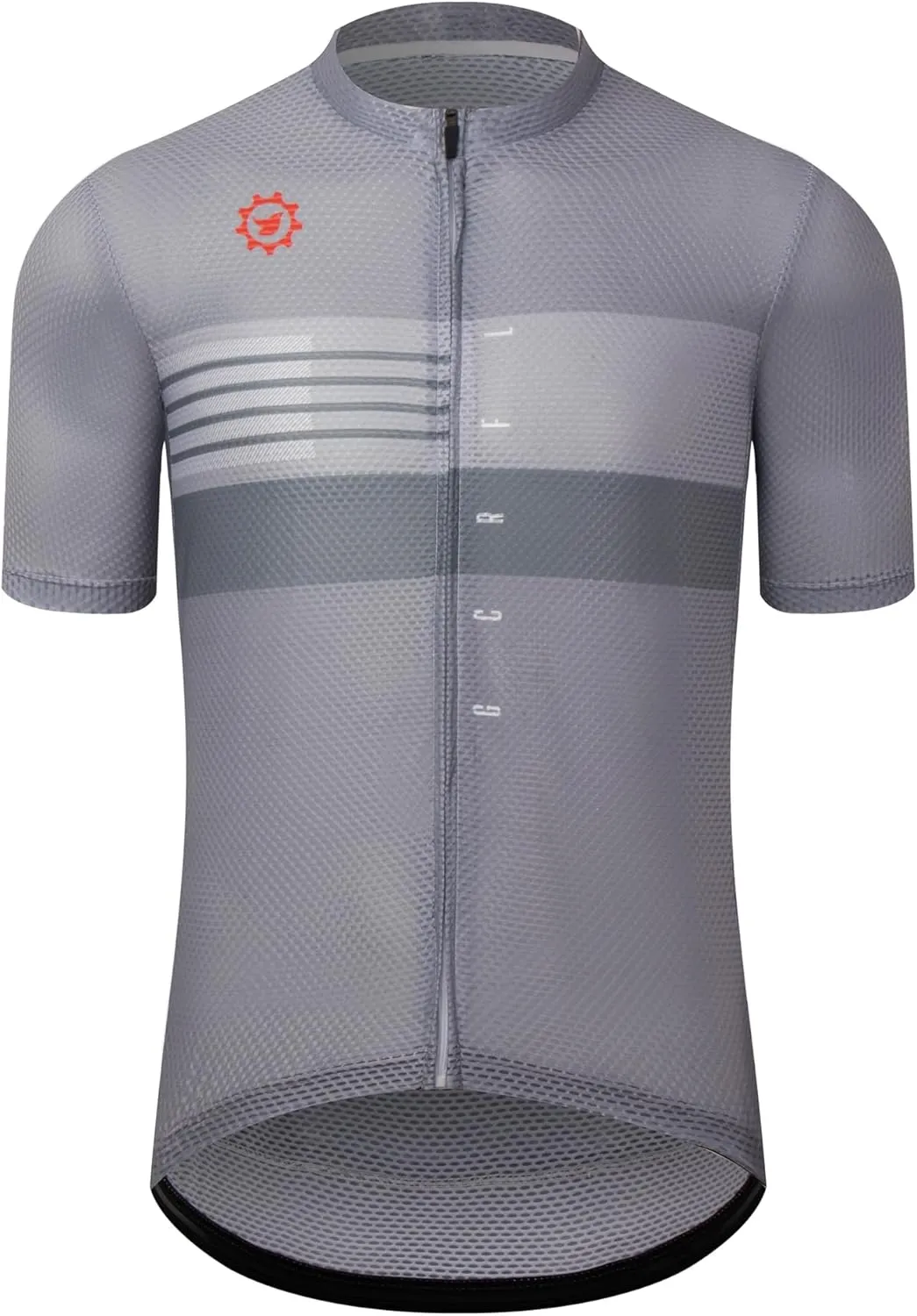 GCRFL Men's Cycling Jersey with 3 1 Zipper Pockets Short Sleeves Biking Bike Jersey Cycling Shirt Breathable Mesh Fabric
