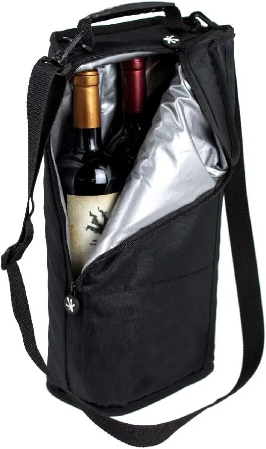 geckobrands Verticool Cooler - Insulated Portable Soft Cooler Bag with Adjustable Shoulder Strap, Holds 9 Cans or 2 Wine Bottles, Perfect for Beach, Picnics, and Outdoor Activities