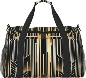 Geometric Shapes Travel Duffel Bag Tote Bag Sports Gym Bag For Women And Men