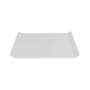 G.E.T. ML-213-W White 18 Serving Platter, Break Resistant Dishwasher Safe Melamine Plastic, San Michele Collection, White
