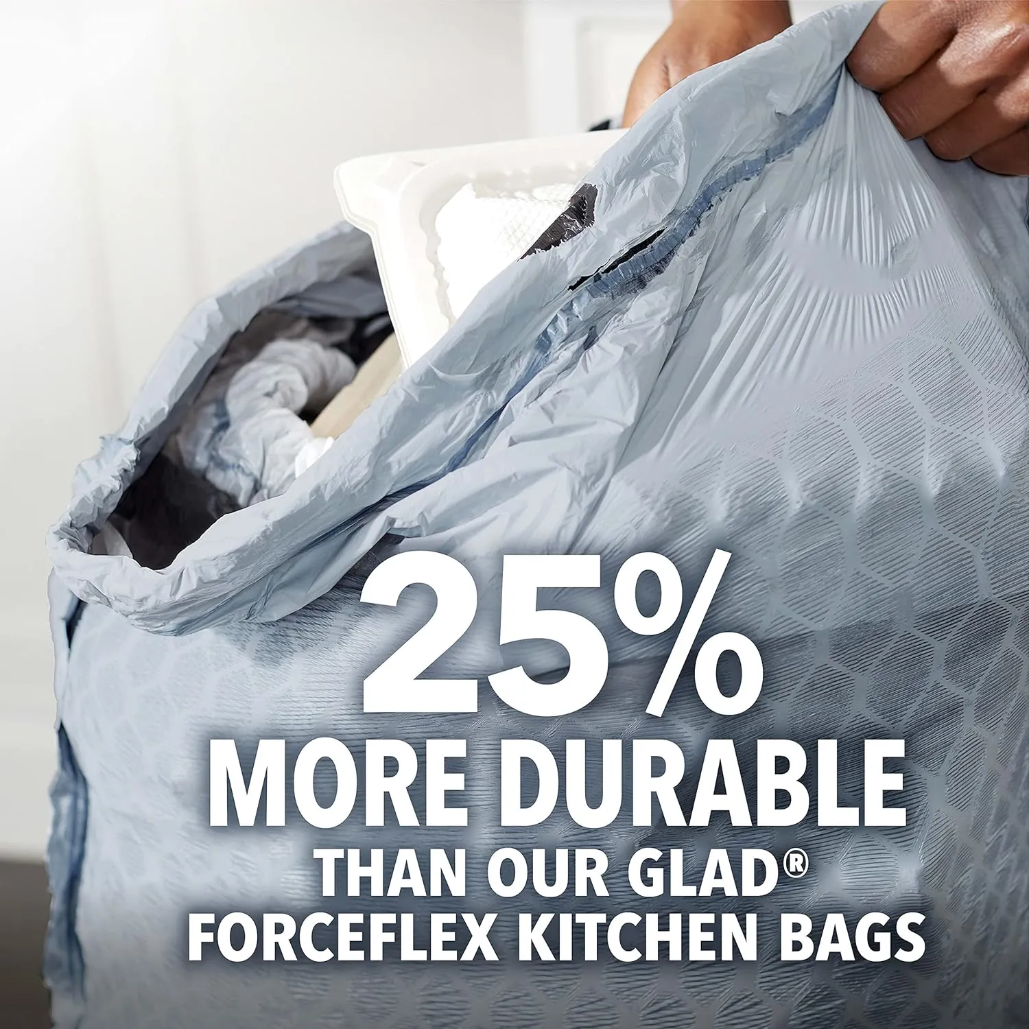 Glad ForceFlex MaxStrength with Clorox Trash Bags, 13 Gal, Lemon Fresh Bleach, 90 Ct, Pack May Vary
