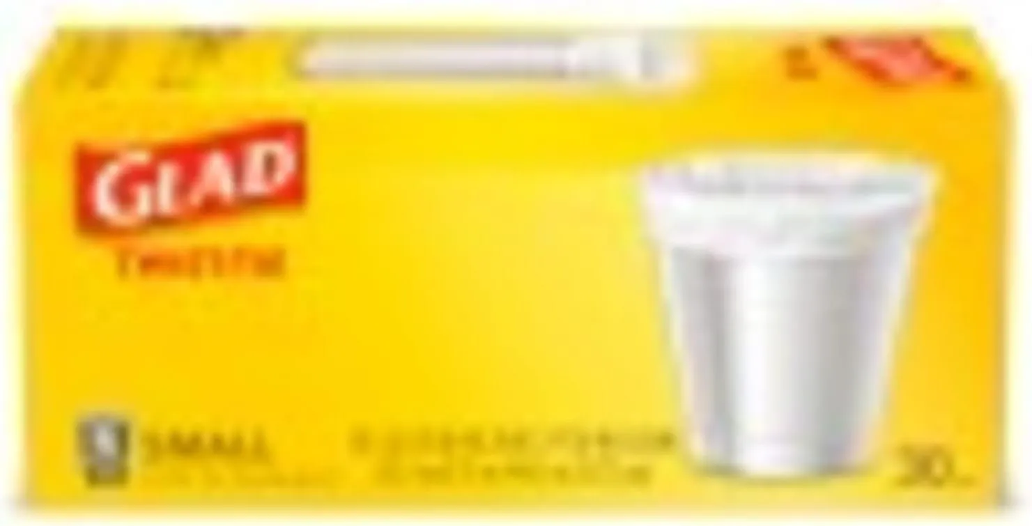 Glad Small Trash Bags - 4 Gallon - 30 Count (Pack of 6)