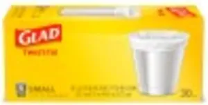 Glad Small Trash Bags - 4 Gallon - 30 Count (Pack of 6)