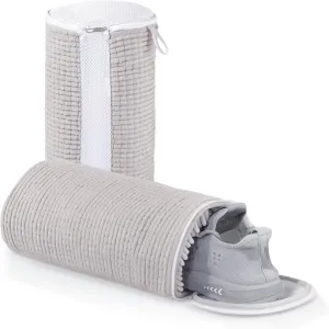 GOGOODA Upgraded Shoe Washing Bag for Washing Machine - Laundry Shoe Bag for Washer and Dryer with Safety Lock for All Shoe Types (New Gray, without shoe trees)