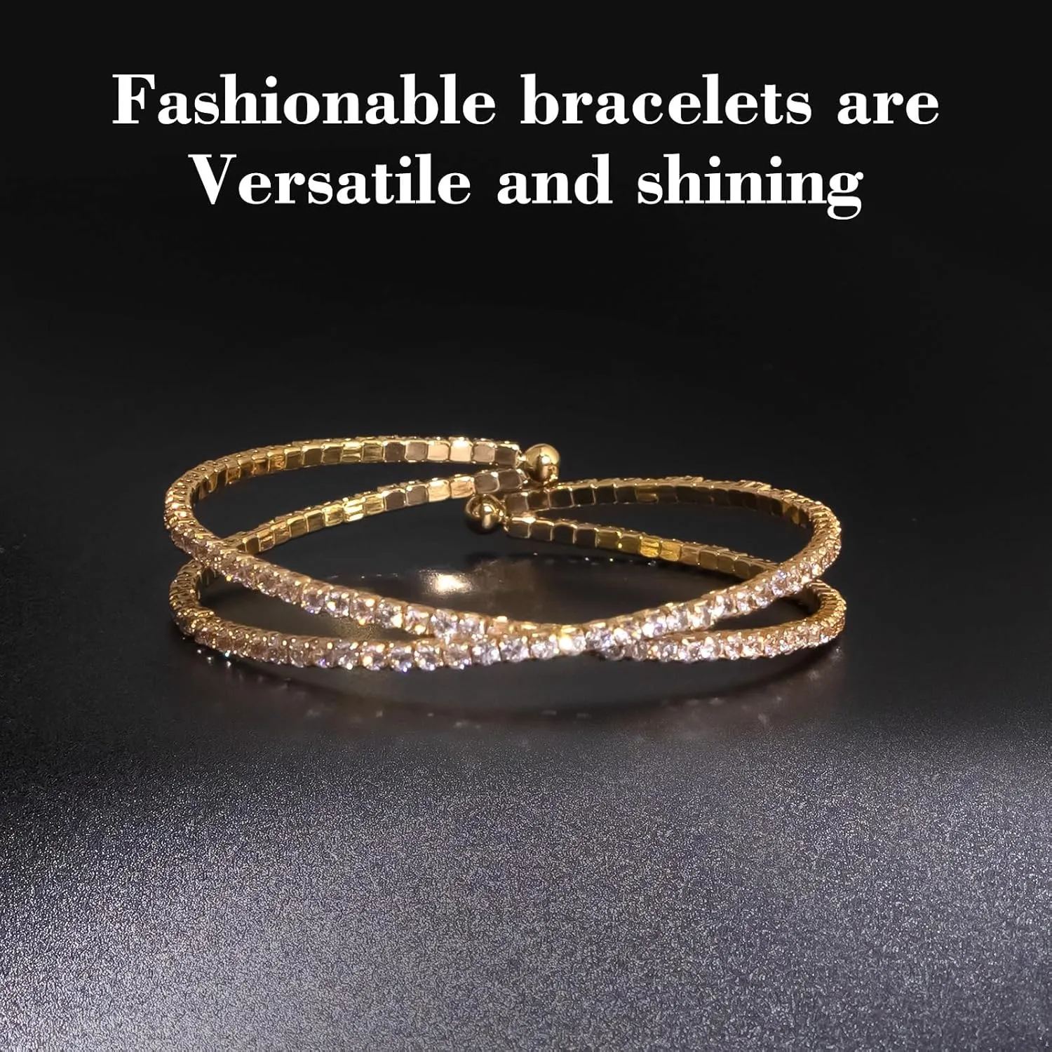 Gold Bracelets for Women Stainless Steel Bracelet 18K Love Bangle for women Cubic Zirconia Cuff Gold Bangle Set Fashion Jewelry Gifts