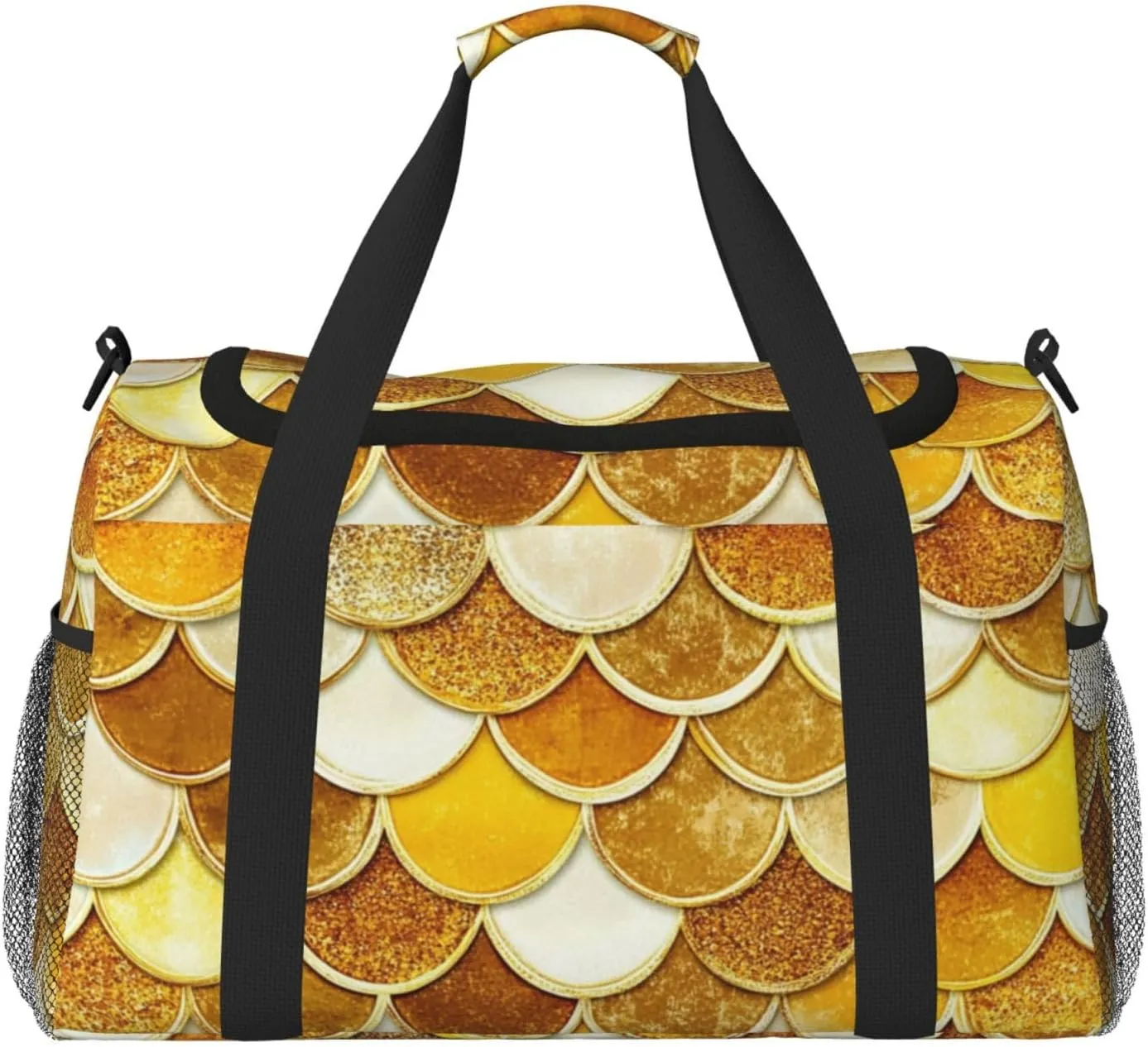 Gold Scale Travel Duffel Bag Tote Bag Sports Gym Bag For Women And Men
