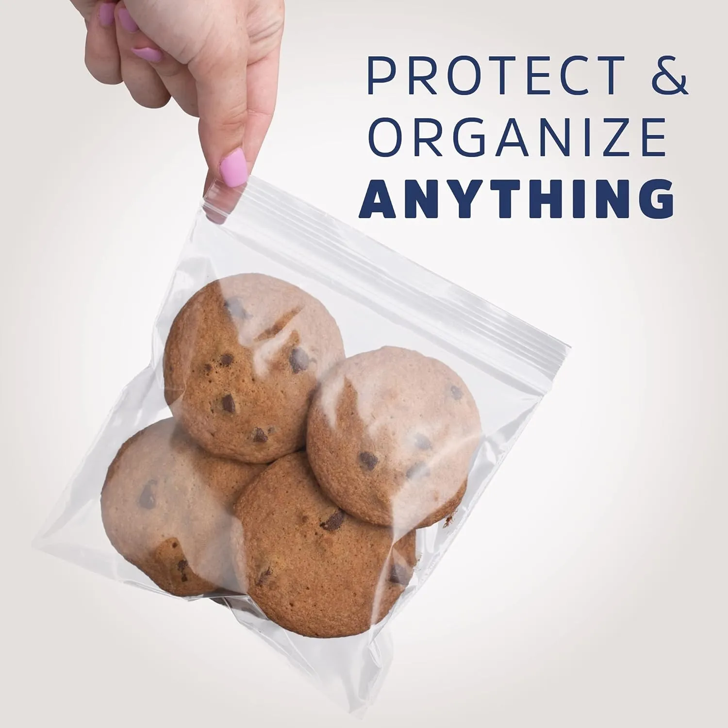 GPI - Case of 1000 5" X 5" Clear Plastic Reclosable Zip Bags - Bulk 2 Mil Thick Strong & Durable Poly Baggies with Resealable Zip Top Lock for Travel, Storage, Packaging & Shipping.