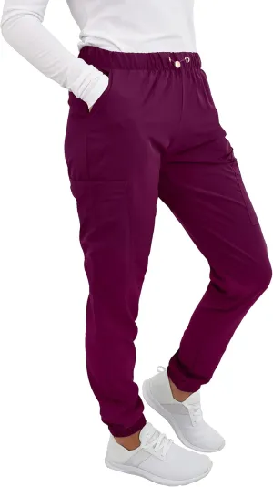 Green Town Scrubs for Women - Jogger Scrub Pant, Cargo Pockets, Stretch Fabric, Drawcord, Easy Care