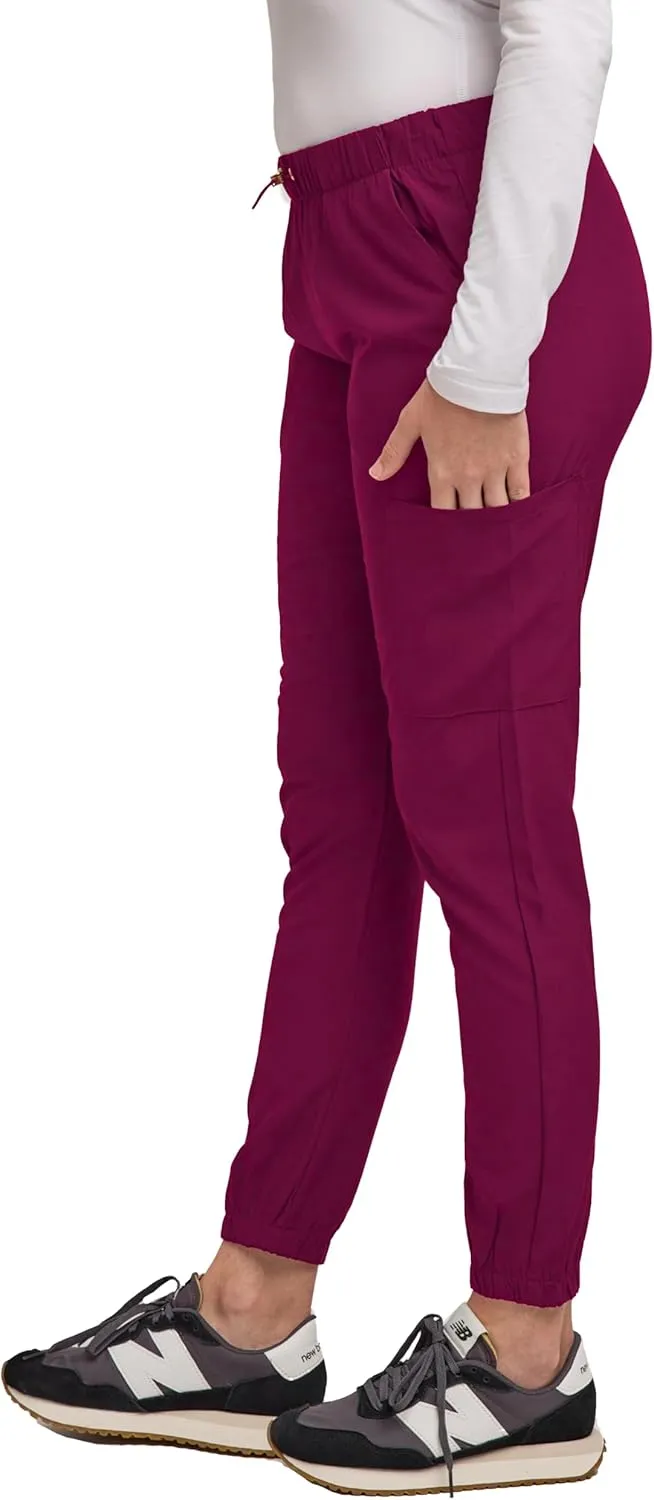 Green Town Scrubs for Women - Jogger Scrub Pant, Cargo Pockets, Stretch Fabric, Drawcord, Easy Care