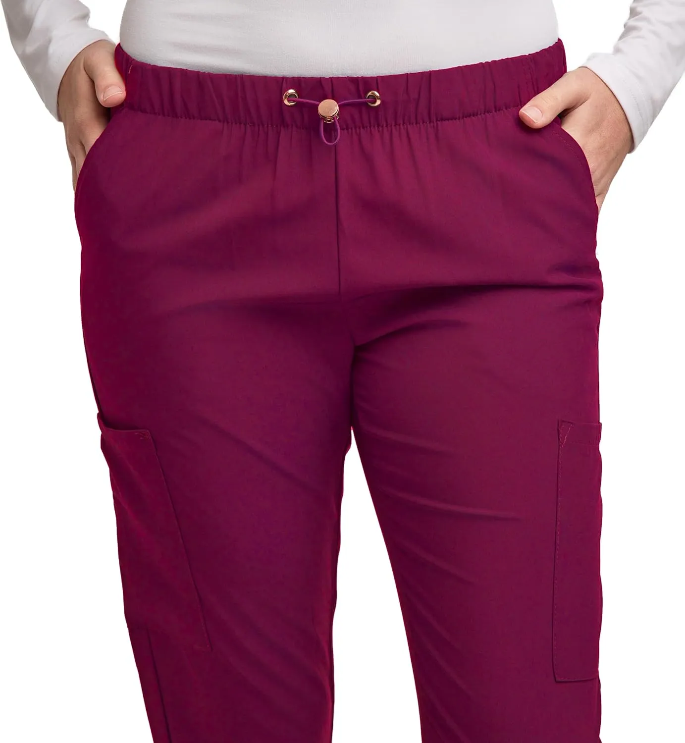 Green Town Scrubs for Women - Jogger Scrub Pant, Cargo Pockets, Stretch Fabric, Drawcord, Easy Care