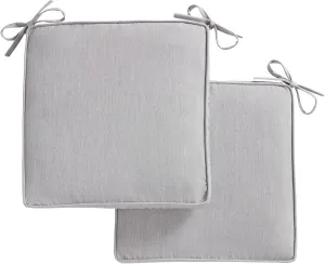 Greendale Home Fashions Sunbrella 17 in. Square Outdoor Corded Chair Pad, Canvas Granite 2 Count